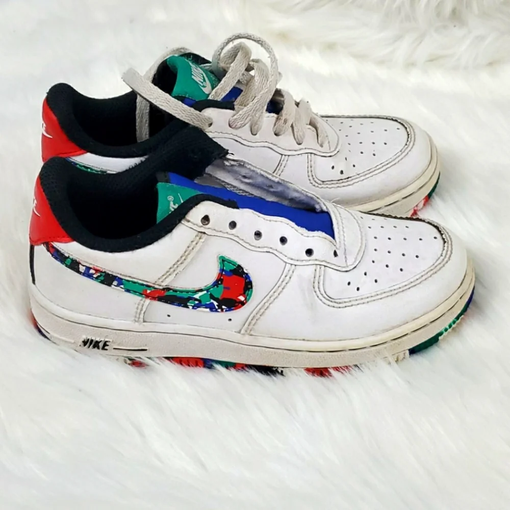 Nike Air Firce 1 crayon shoes sneakers kids lace up size 11C